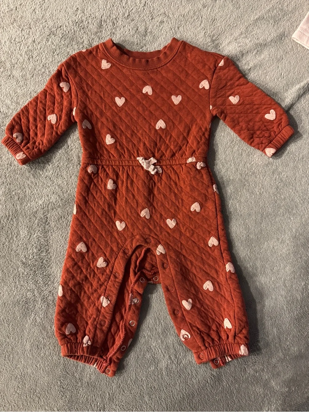 Carter's Rust Orange Quilted Baby Romper